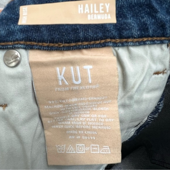 NWT KUT From the Kloth high-rise Hailey Bermuda denim shorts. - Picture 11 of 11